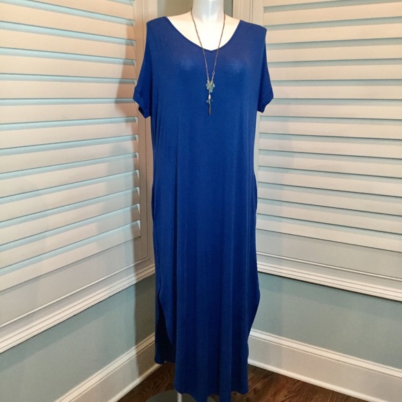 1 LEFT! Plus Oversized T-Shirt Maxi Dress, XL - Picture 2 of 8